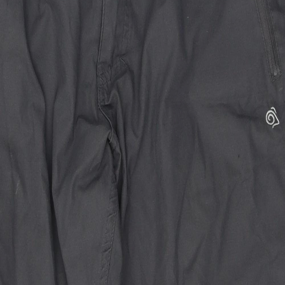 Craghoppers Mens Grey  Polyester Cargo Trousers Size 38 in L28 in Regular