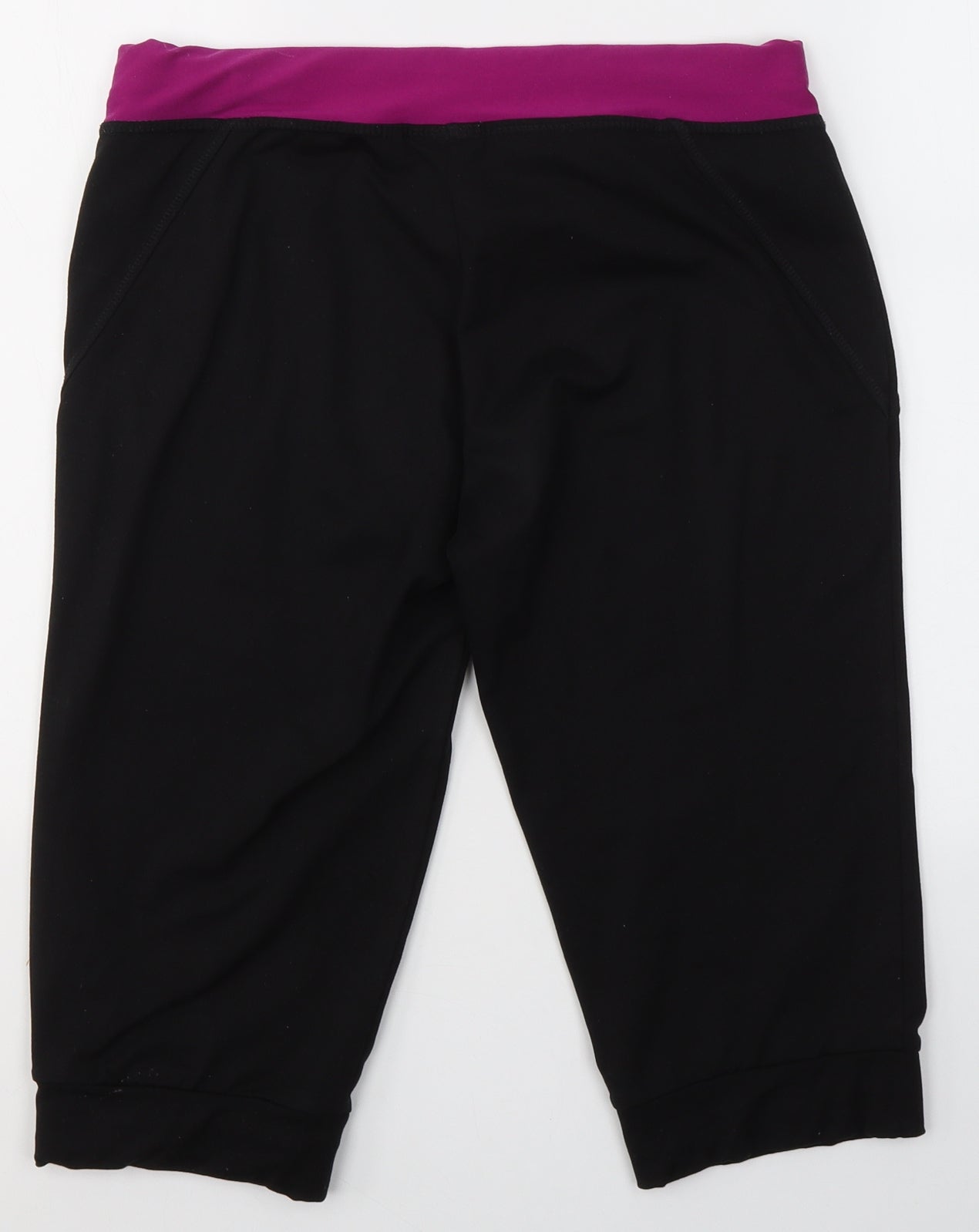 Olympus Womens Black  Polyester Compression Shorts Size 8 L16 in Regular