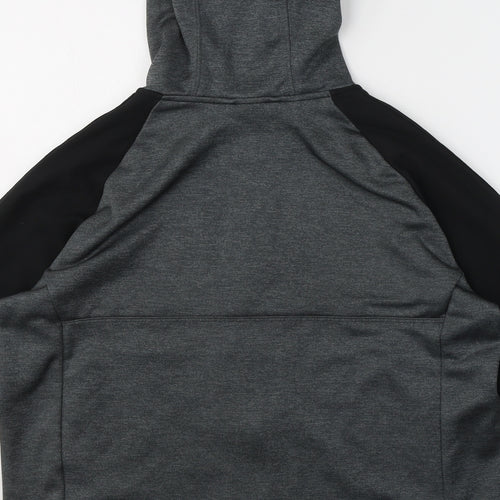 adidas Boys Grey  Polyester Full Zip Hoodie Size 13-14 Years