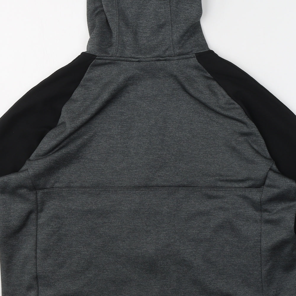 adidas Boys Grey  Polyester Full Zip Hoodie Size 13-14 Years