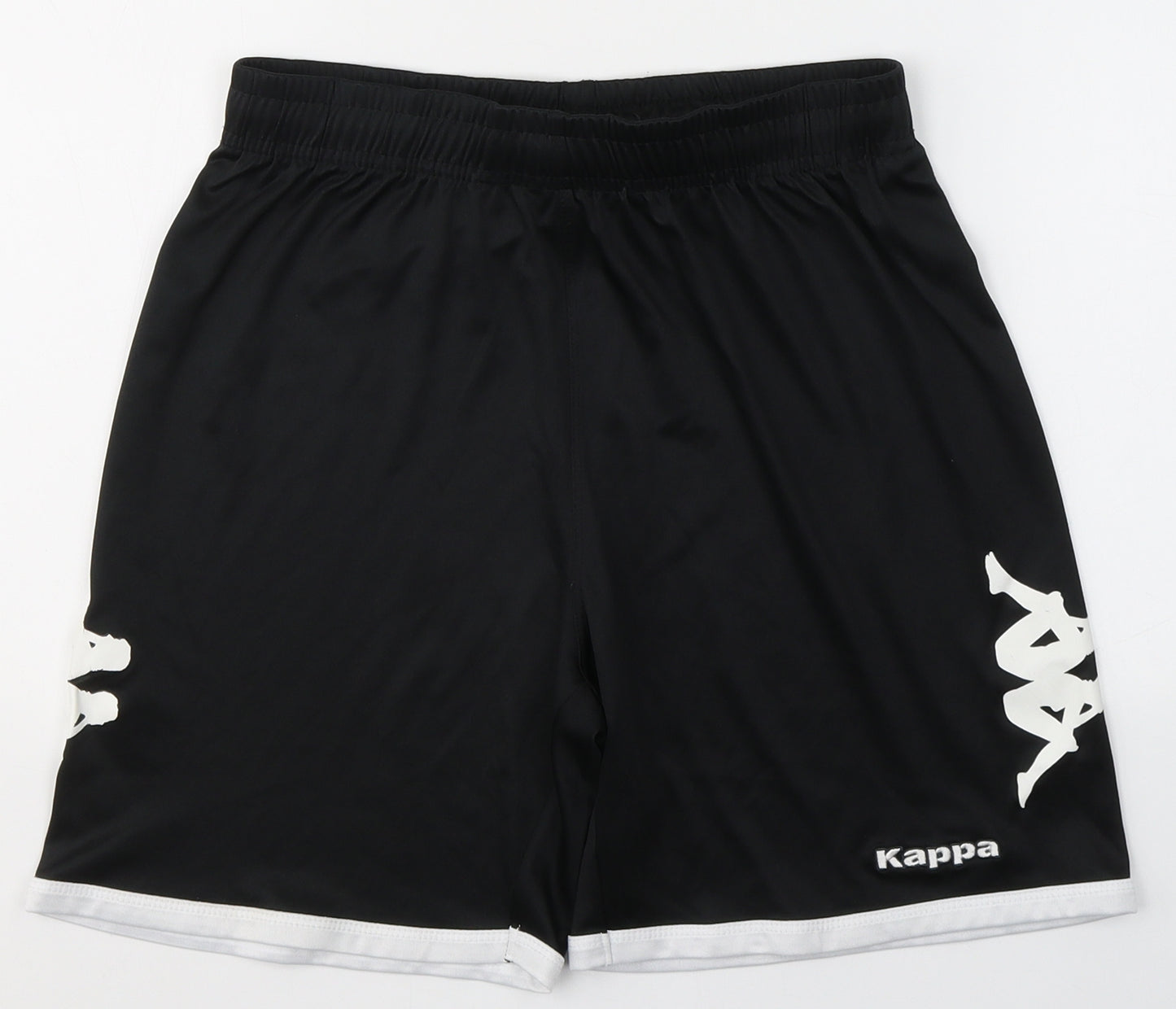 Kappa Boys Black  Polyester Sweat Shorts Size 14 Years  Regular Tie