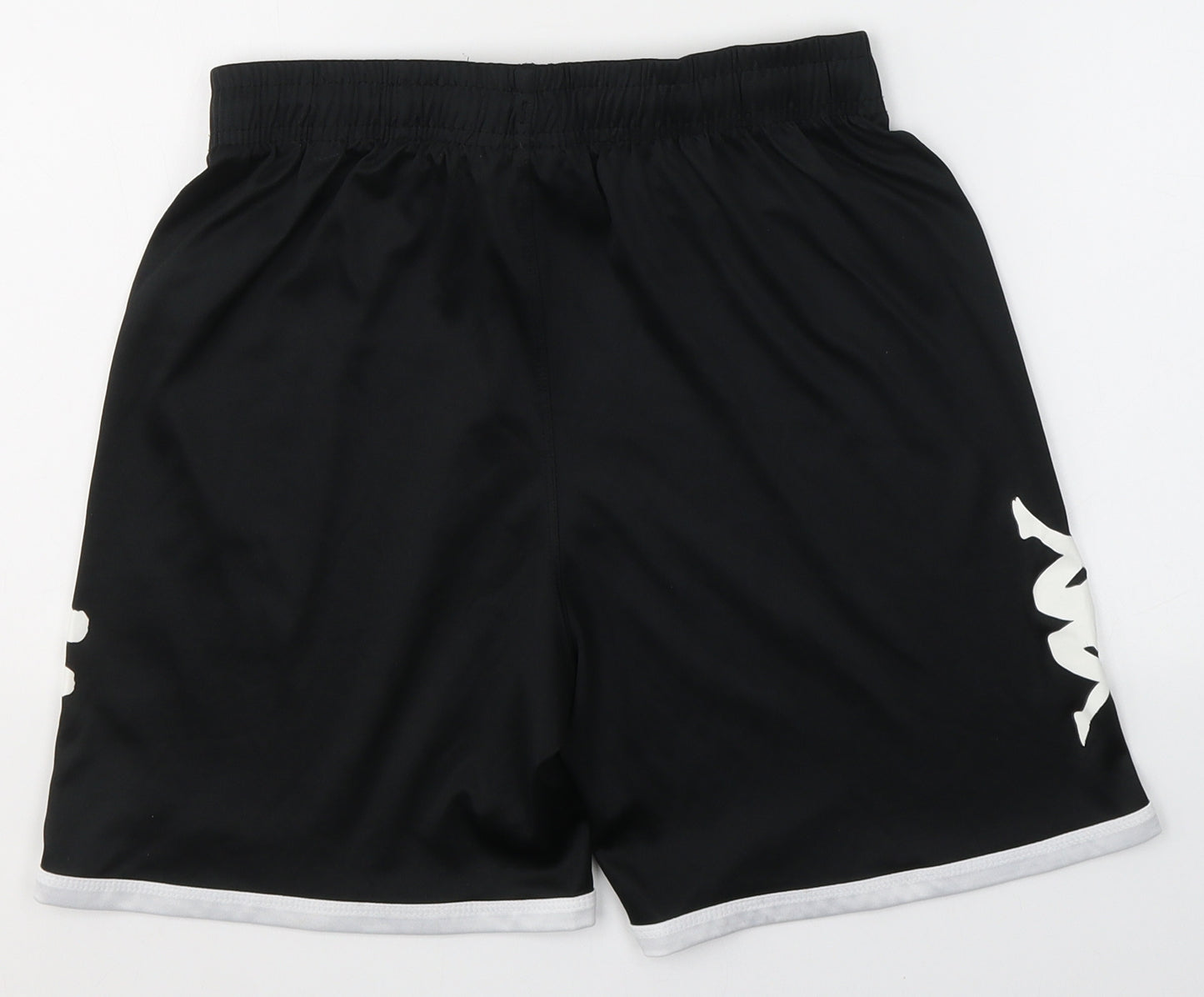 Kappa Boys Black  Polyester Sweat Shorts Size 14 Years  Regular Tie