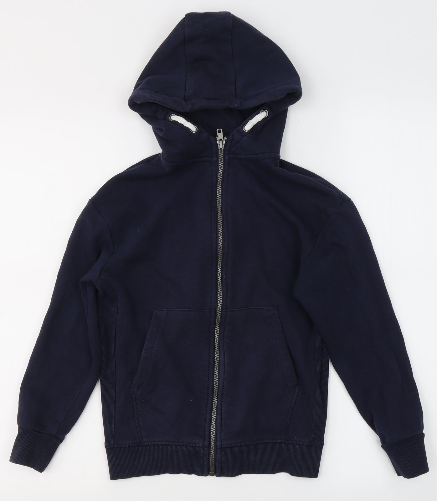 Marks and Spencer Boys Blue  Cotton Full Zip Hoodie Size 8-9 Years