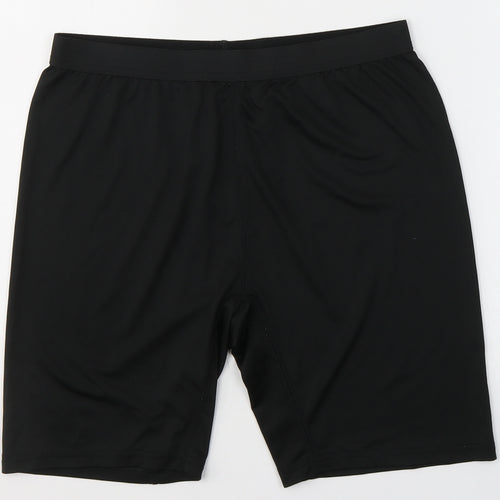 Preworn Mens Black  Polyester Compression Shorts Size L L7 in Regular  - Undershots