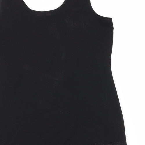 NEXT Womens Black  Polyester Basic Tank Size 12 Round Neck