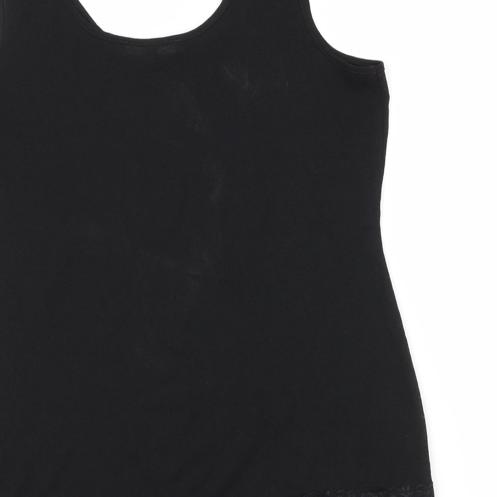 NEXT Womens Black  Polyester Basic Tank Size 12 Round Neck