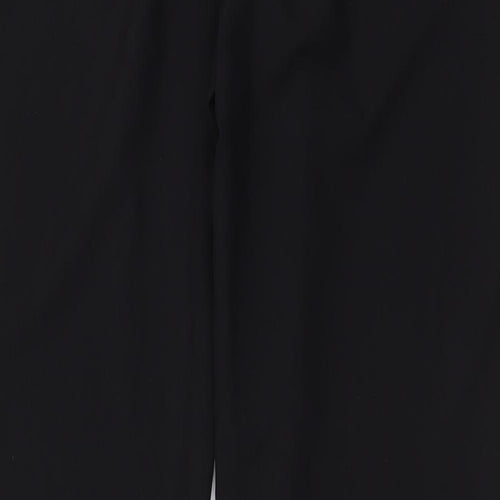 F&F Womens Black  Polyester Dress Pants Trousers Size 14 L30.5 in Regular Zip