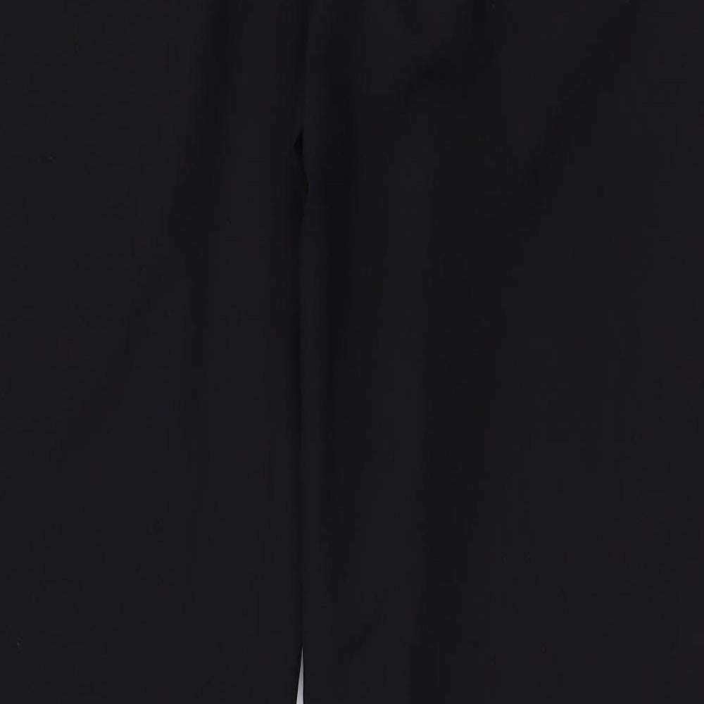 F&F Womens Black  Polyester Dress Pants Trousers Size 14 L30.5 in Regular Zip