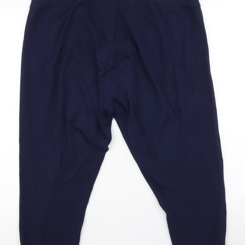 Dunnes Stores Womens Blue  Cotton Jogger Trousers Size XL L20 in Regular  - leggings , cropped