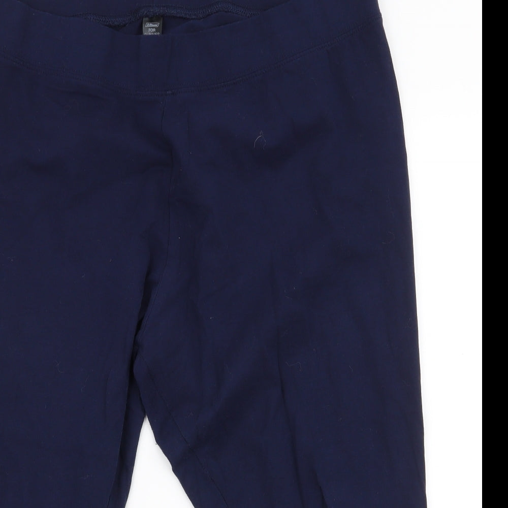 Dunnes Stores Womens Blue  Cotton Jogger Trousers Size XL L20 in Regular  - leggings , cropped