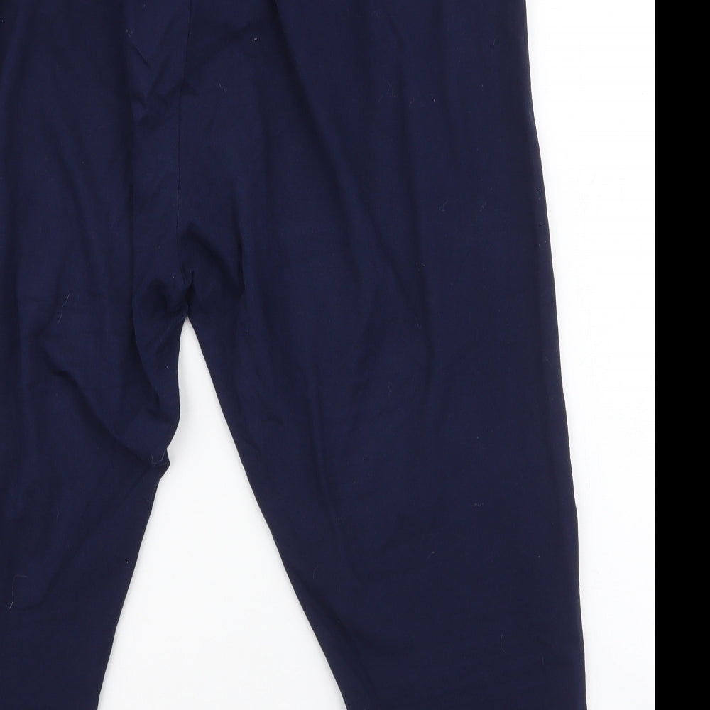 Dunnes Stores Womens Blue  Cotton Jogger Trousers Size XL L20 in Regular  - leggings , cropped