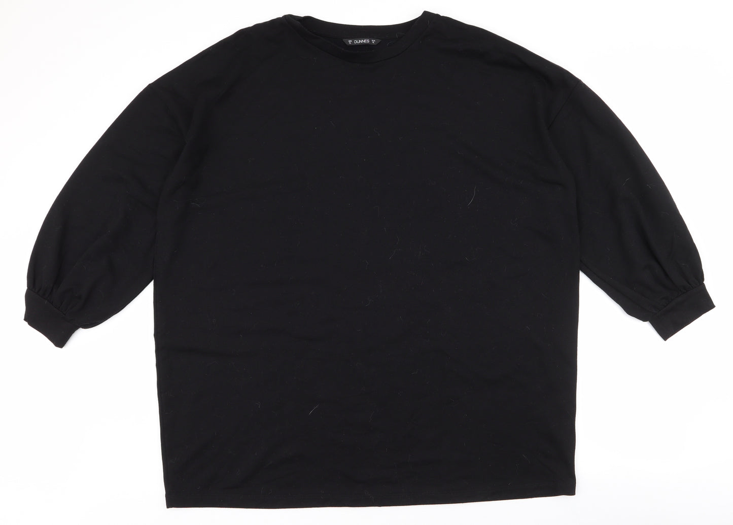 Dunnes Stores Womens Black  Polyester Pullover Sweatshirt Size XL  Pullover - Balloon sleeve