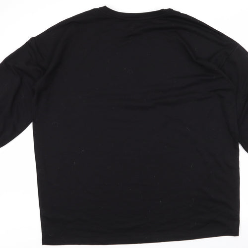 Dunnes Stores Womens Black  Polyester Pullover Sweatshirt Size XL  Pullover - Balloon sleeve
