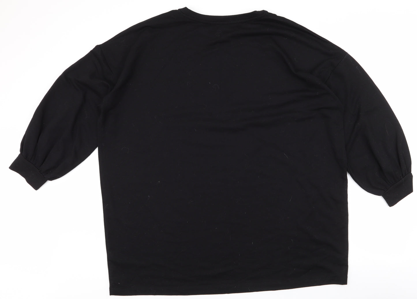 Dunnes Stores Womens Black  Polyester Pullover Sweatshirt Size XL  Pullover - Balloon sleeve