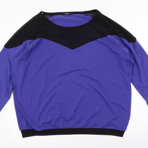 George Womens Purple Round Neck  Polyester Pullover Jumper Size 20   - chiffon neck