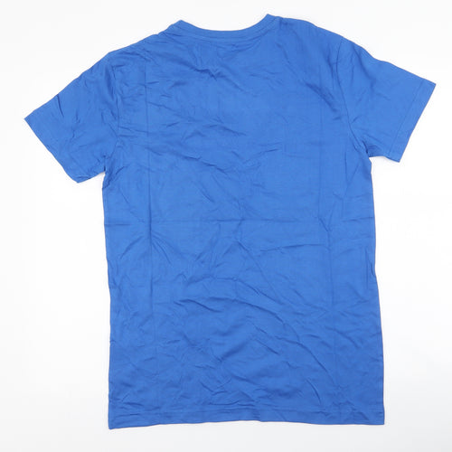 character.com Mens Blue  Cotton  T-Shirt Size S Round Neck  - emoji , fri-yay