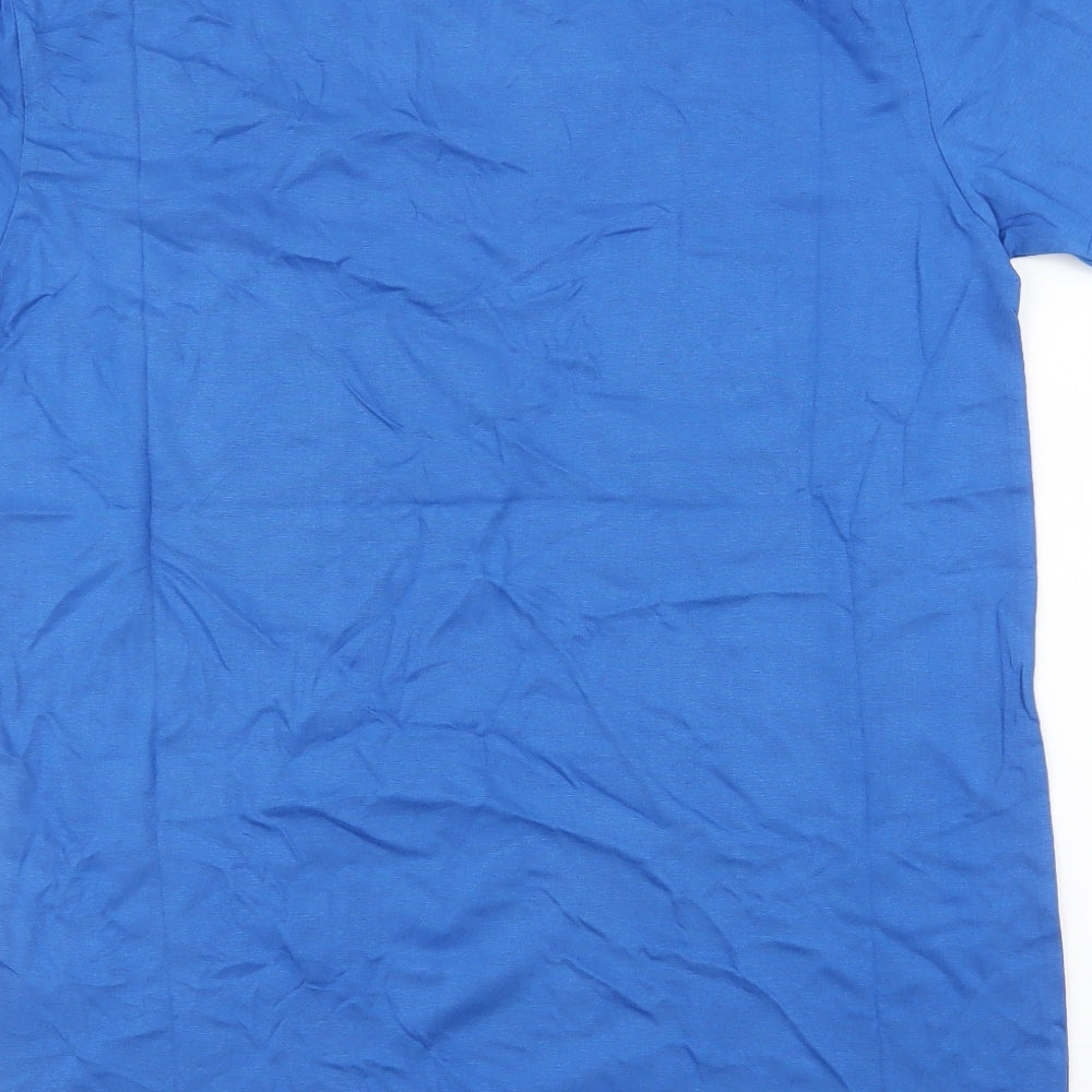 character.com Mens Blue  Cotton  T-Shirt Size S Round Neck  - emoji , fri-yay