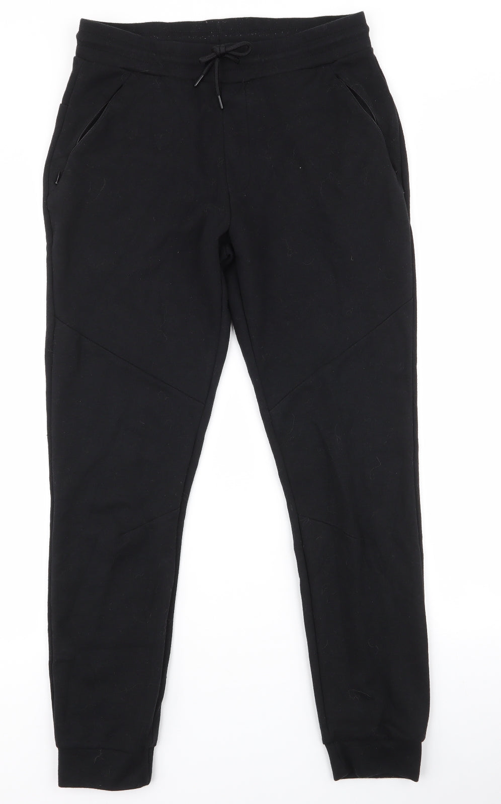 Dunnes Stores Mens Black  Polyester Jogger Trousers Size M L28 in Regular Drawstring