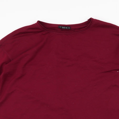 SheIn Womens Red  Polyester Pullover Sweatshirt Size M  Pullover