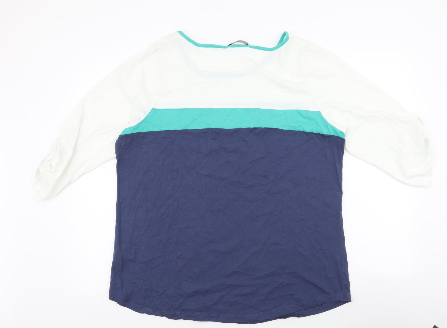 George Womens Blue  100% Cotton Jersey T-Shirt Size 22 Round Neck