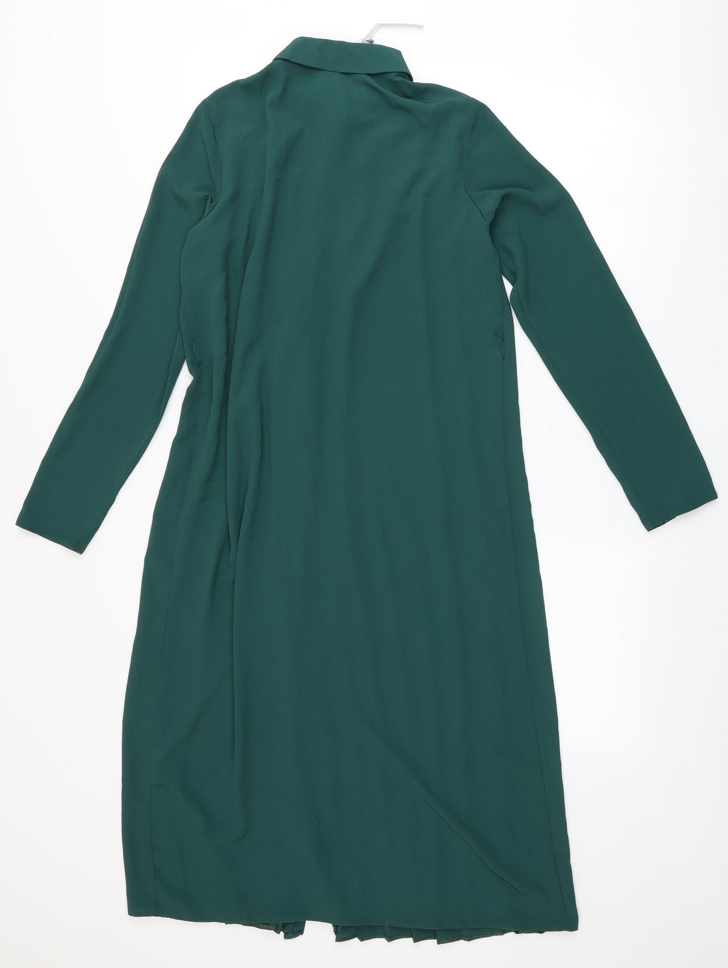ASOS Womens Green  Polyester Shirt Dress  Size 4  Round Neck Button