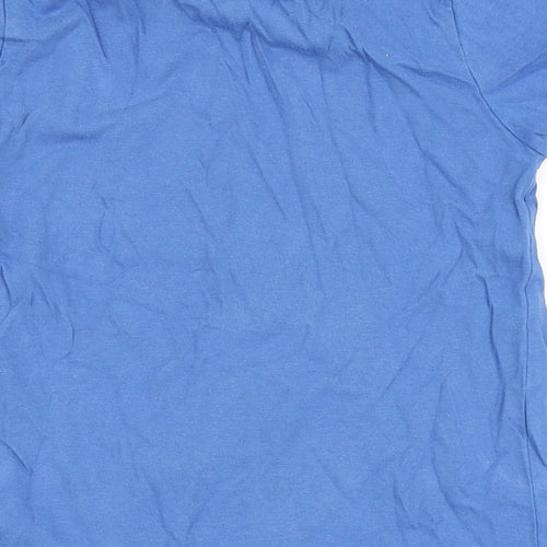 Primark Boys Blue  100% Cotton Basic T-Shirt Size 5-6 Years Round Neck  - Yeti, Chill Out