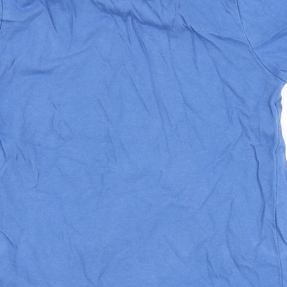 Primark Boys Blue  100% Cotton Basic T-Shirt Size 5-6 Years Round Neck  - Yeti, Chill Out