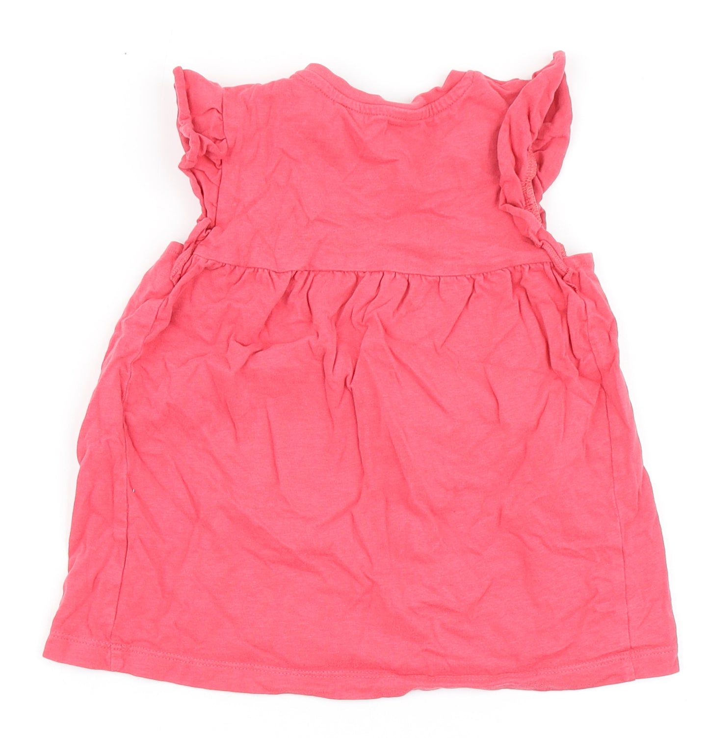 George Girls Pink  100% Cotton Basic Tank Size 5-6 Years Round Neck