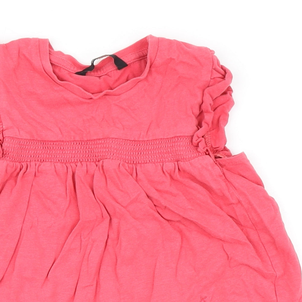 George Girls Pink  100% Cotton Basic Tank Size 5-6 Years Round Neck