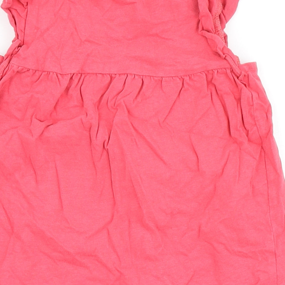 George Girls Pink  100% Cotton Basic Tank Size 5-6 Years Round Neck