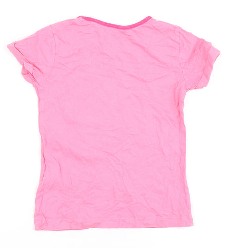 Ice Age Girls Pink  100% Cotton Basic T-Shirt Size 2-3 Years Round Neck  - Sloth