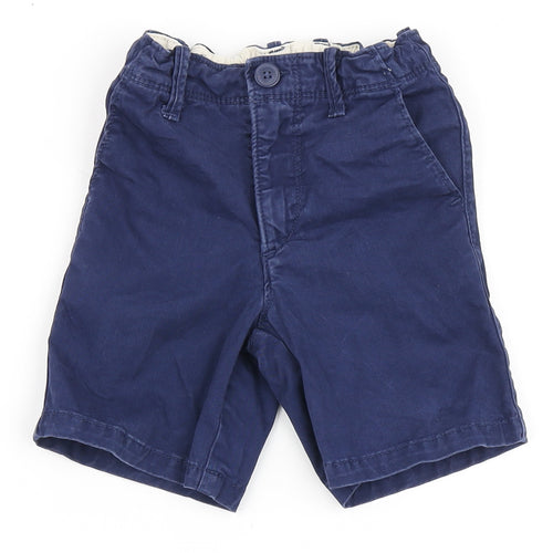 Gap Boys Blue  Polyester Chino Shorts Size 4 Years  Regular Zip