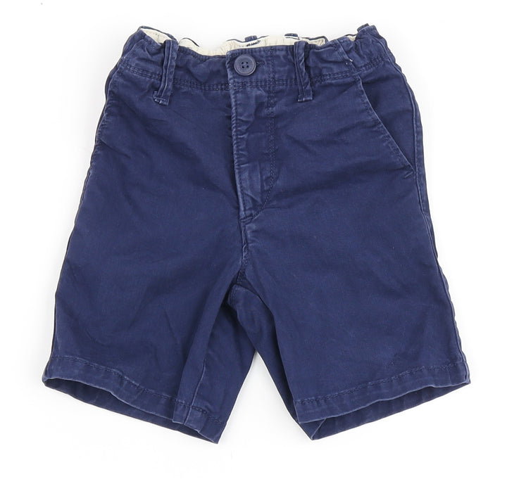 Gap Boys Blue Polyester Chino Shorts Size 4 Years Regular Zip