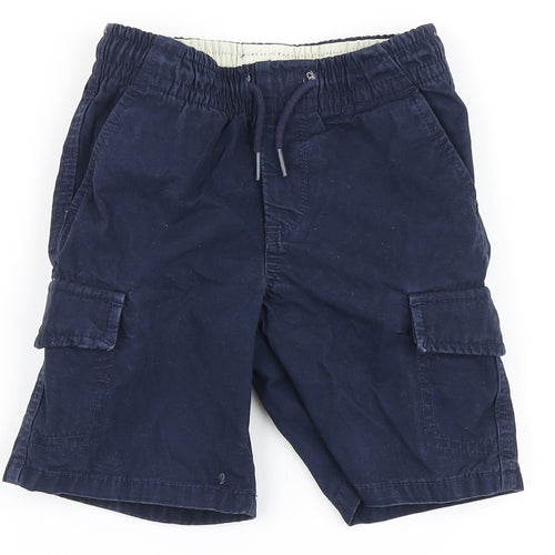 Gap Boys Blue  Polyester Cargo Shorts Size 4 Years  Regular Drawstring