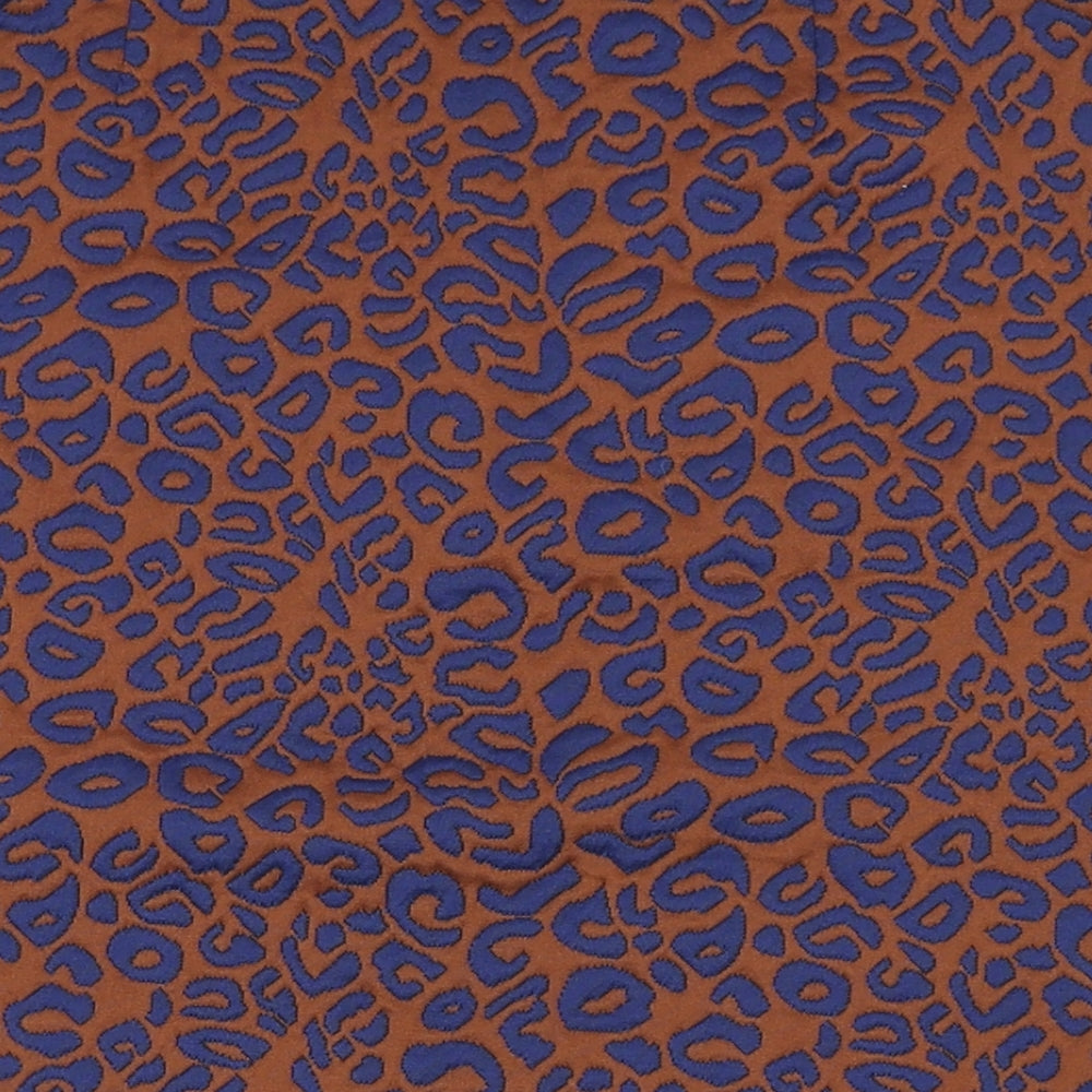 Marks and Spencer Womens Orange Animal Print Polyester A-Line Skirt Size 6
