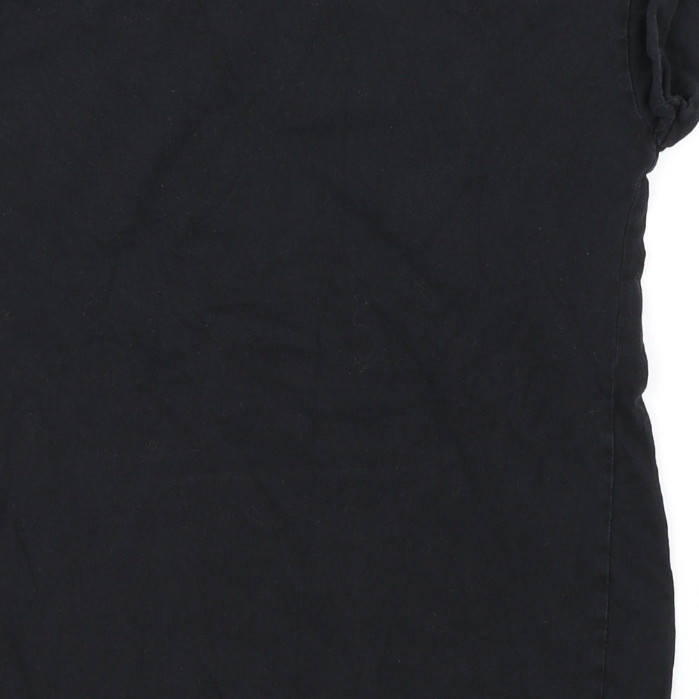 Lionel Richie Womens Black  100% Cotton Basic T-Shirt Size 8 Round Neck - Hello