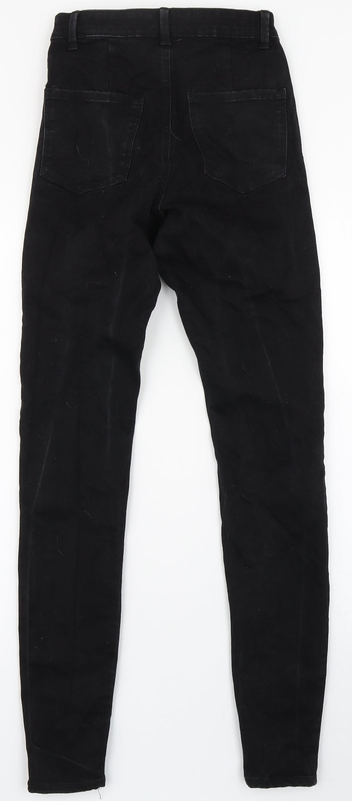 Denim Co Womens Black  Cotton Skinny Jeans Size 8 L29.5 in Regular Button