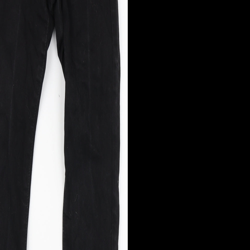 Denim Co Womens Black  Cotton Skinny Jeans Size 8 L29.5 in Regular Button