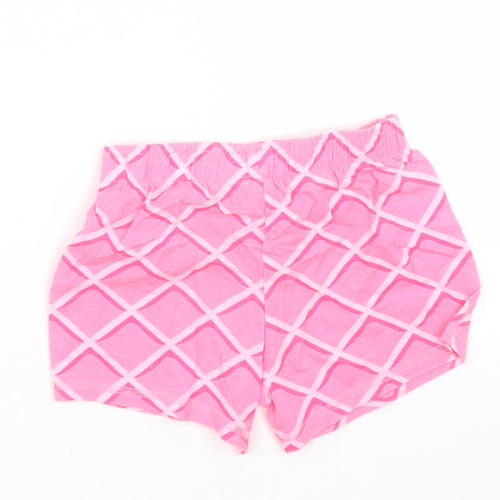 Debenhams Girls Pink Argyle/Diamond Cotton Cami Sleep Shorts Size 18-24 Months  Pullover
