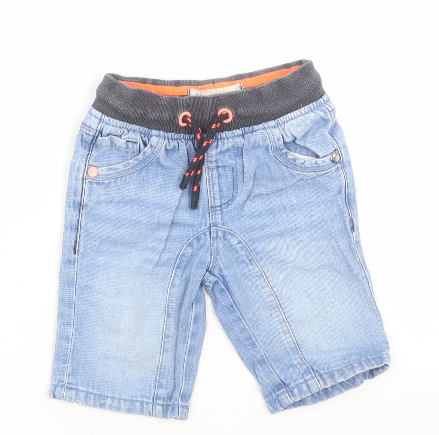 NEXT Boys Blue  Cotton Bermuda Shorts Size 2-3 Years  Regular Tie