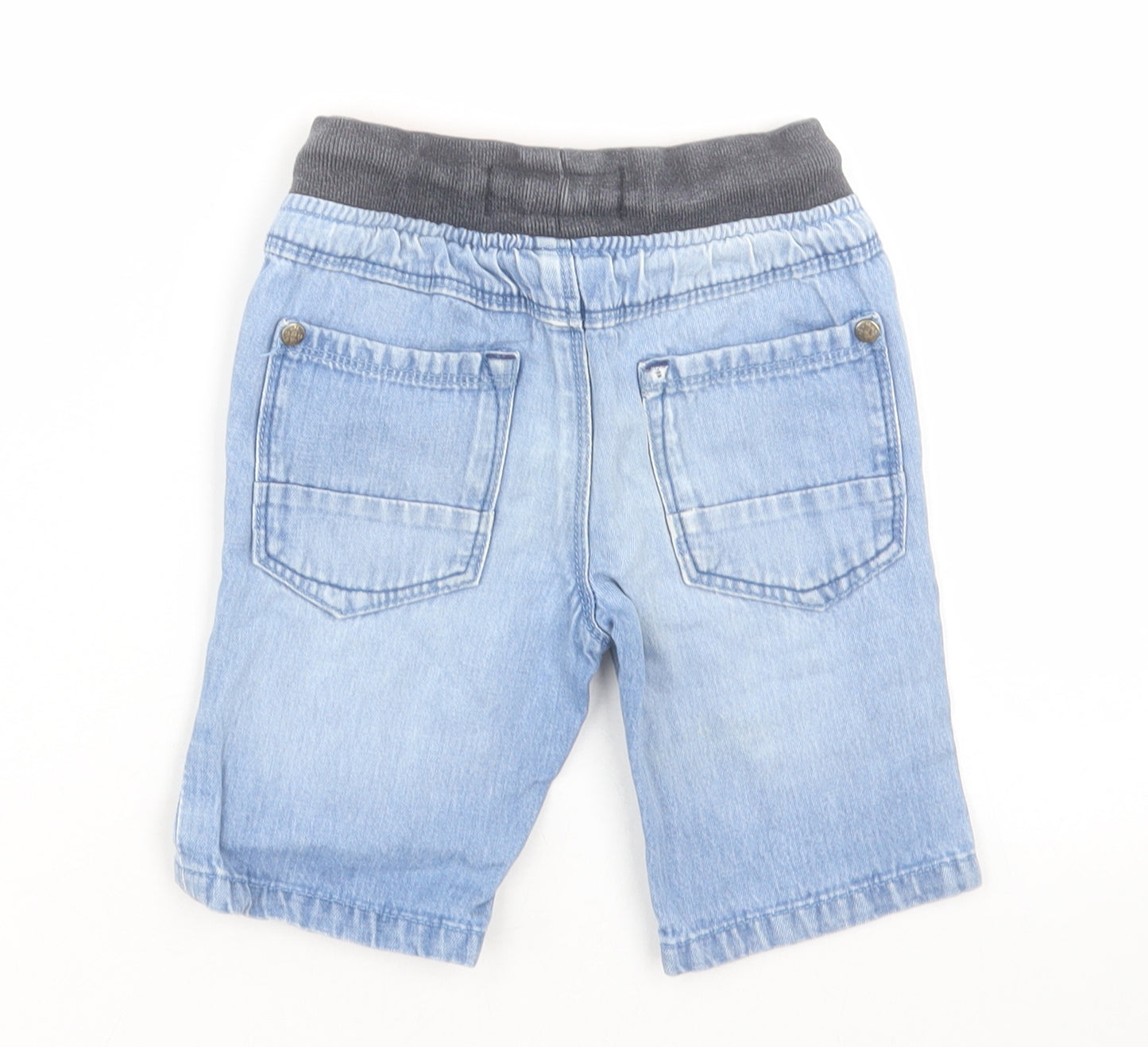 NEXT Boys Blue  Cotton Bermuda Shorts Size 2-3 Years  Regular Tie