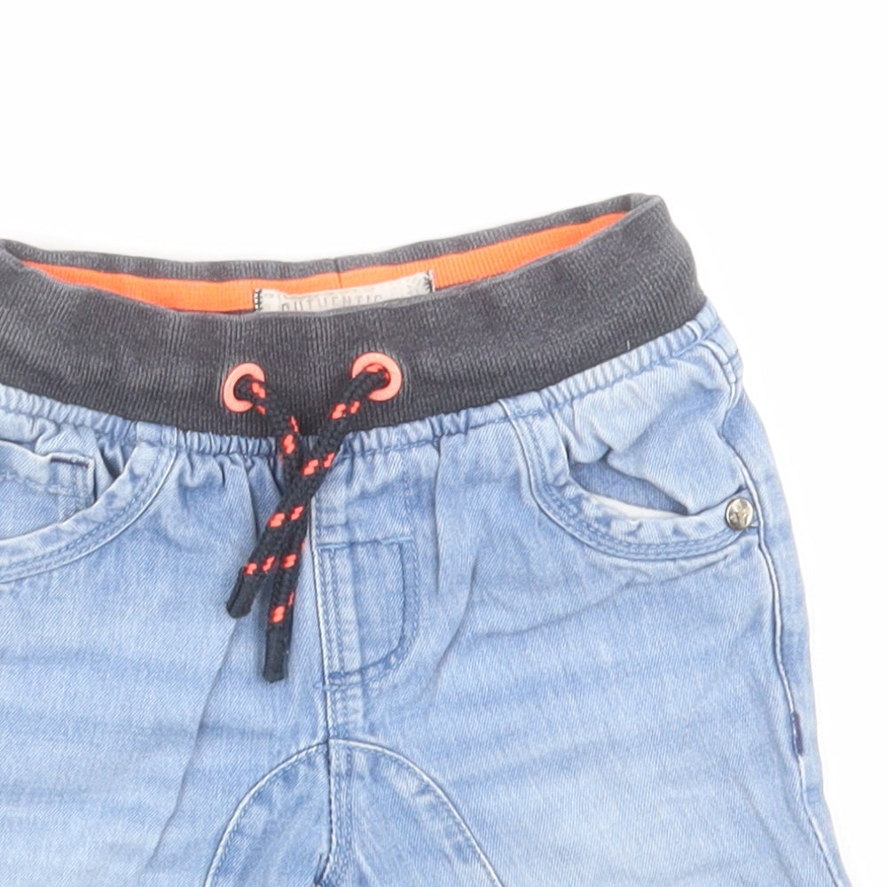NEXT Boys Blue  Cotton Bermuda Shorts Size 2-3 Years  Regular Tie