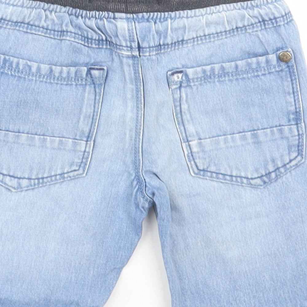 NEXT Boys Blue  Cotton Bermuda Shorts Size 2-3 Years  Regular Tie