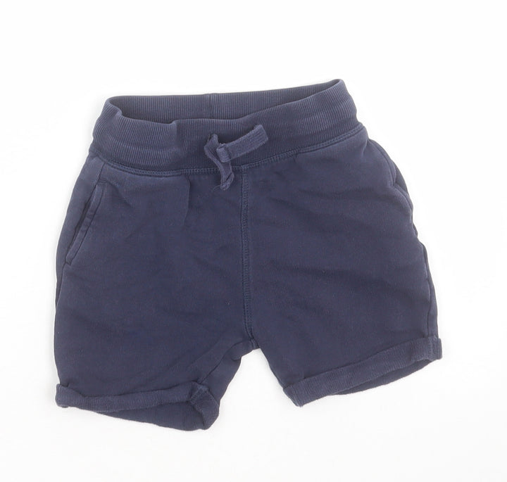 Mini Club Boys Beige Cotton Sweat Shorts Size 2-3 Years Regular Tie
