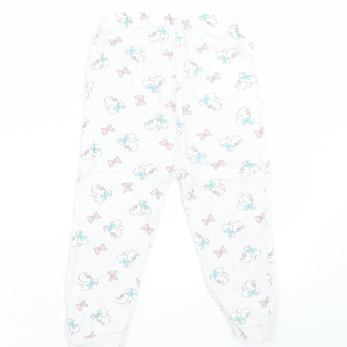 George Girls White Geometric Cotton Cami Pyjama Pants Size 18-24 Months  Pullover - Minnie Mouse