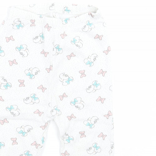 George Girls White Geometric Cotton Cami Pyjama Pants Size 18-24 Months  Pullover - Minnie Mouse