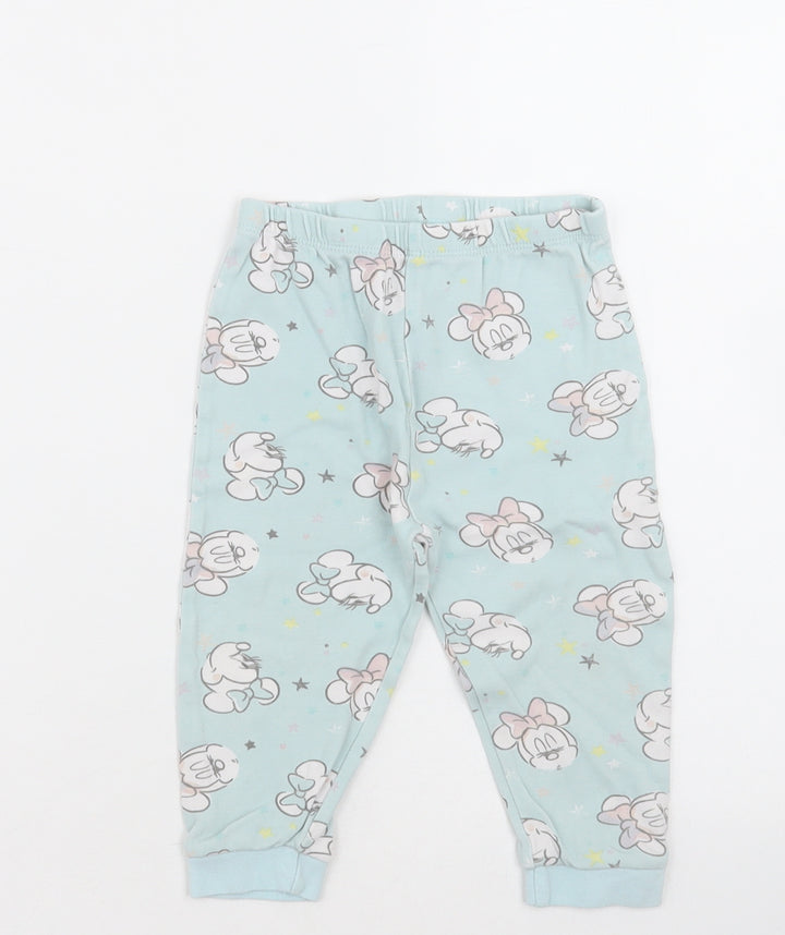 George Girls Green Geometric Cotton Cami Pyjama Pants Size 18-24 Months Pullover - Minnie Mouse