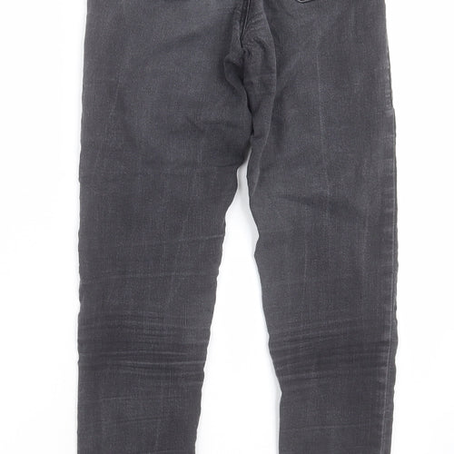 Topshop Womens Black  Cotton Skinny Jeans Size 26 L32 in Regular Button