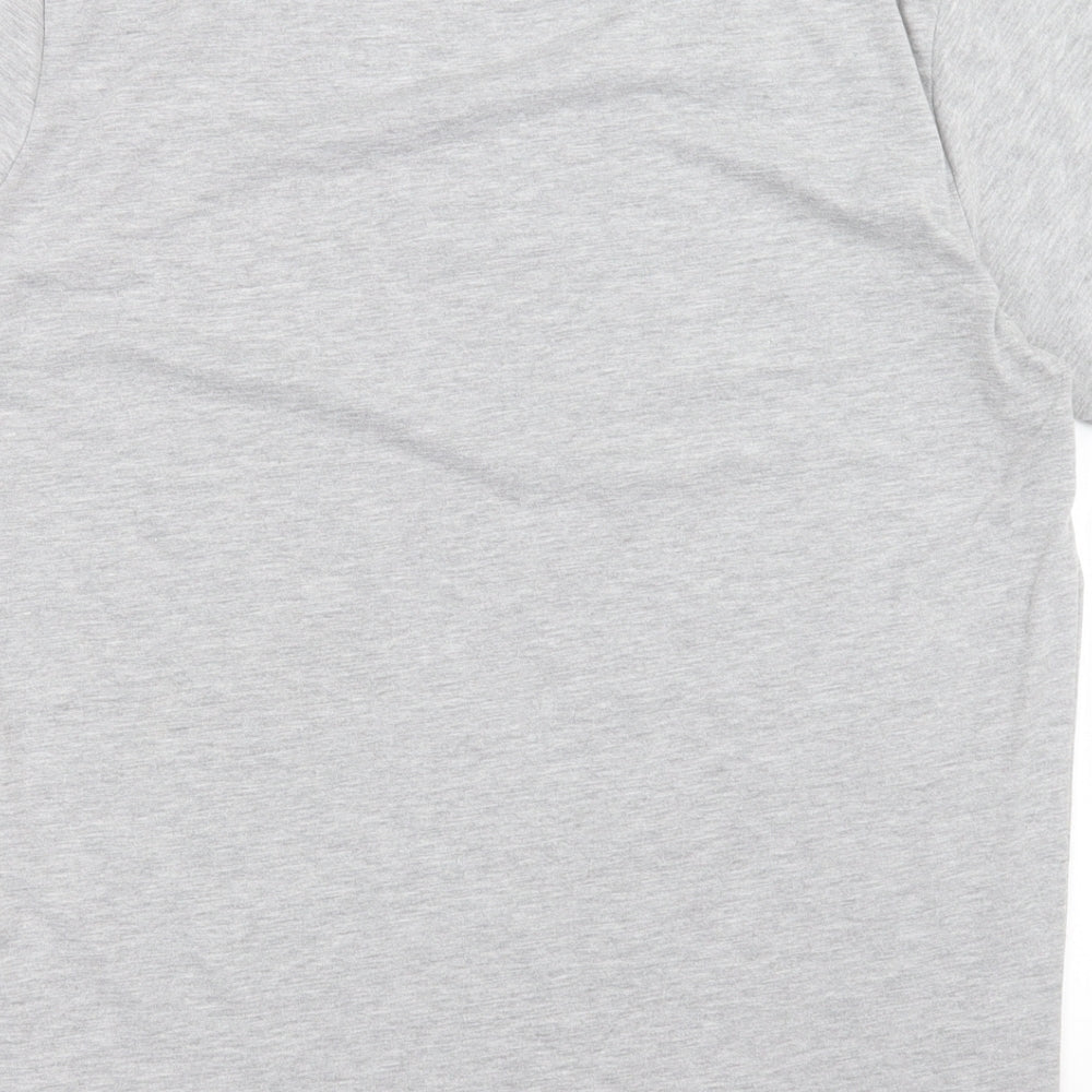 Boohoo Mens Grey  Polyester  T-Shirt Size XL Crew Neck