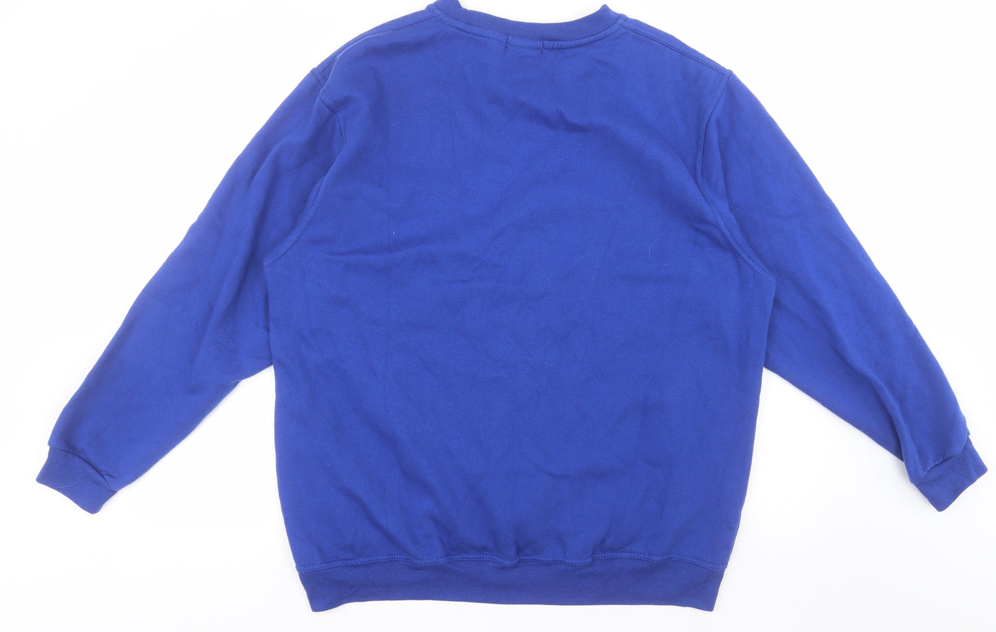 Boohoo Mens Blue  Cotton Pullover Sweatshirt Size XL